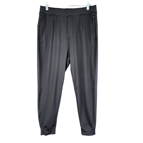 Mens Black Gradual Jogger Pants Polyester & Elastane Blend Hi Rise Size XL - Picture 1 of 11